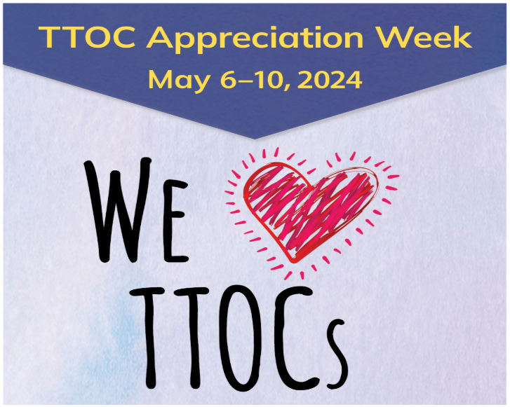 TTOC Appreciation Week Social is WEDNESDAY, MAY 8TH at 4:00 pm